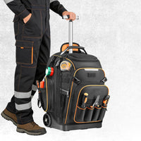 Rolling Tool Backpack Heavy Duty Tool Trolley Backpack Breathable Back Padding for Technicians, Contractors