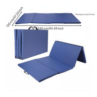Foldable Design 4-Panel Tumbling Mat Non-Slip Surface Folding Gymnastics Mat Easy to Clean Thick Crash Pad Waterproof for Home