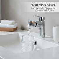 Faucet Water Filter for Kitchen and Bathroom, Portable Countertop Purifier for Home and Dorm