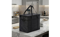 Structured Insulated Tote Bag Zippered Insulated Tote with Front Pocket Large Cooler Bag with Front Pocket Sturdy for Commuters