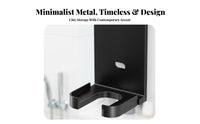 Drillwithout Installation Hair Tool Holder Multi-Purpose Appliance Holder Space Saving Wall Organizer Waterproof for Renters, Homeowners, Vanity Area, Washroom, Dorm Room, Bedroom