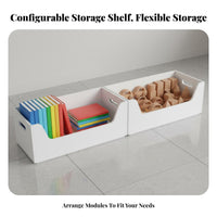 Flexible configurable Stackable Shelf single unit interlocking Design Cube Organizer Space Saving shelving single unit Adaptable Use for home dwellers, Office Workers, Bay sill, Kid's Room, sillill, Playroom
