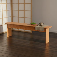 Multi-Functional Solid Wood Dining Bench Mortise and Tenon Joinery Japanese Design Entryway Bench Household Furniture for Hallway