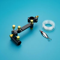 Fishing Box Corner Rod Holder Sturdy Duty Double Rod Turret Mount Fishing Pole Holder Easy Assembly Lightweight