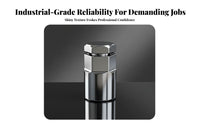 Square Drive to Hex Adapter Heavy Duty Hex Bit Holder Adapter Heat Treated Steel Ratchet Converter for Mechanics, Auto Repair, Home Improvement