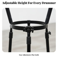 Universal Fit Adjustable Djembe Stand Performance Grade Drum base Portable Percussion Holder sturdy Duty for Percussionists, Music Students, concert Shows, Home Practice, Outdoor Events, Band Rehearsal