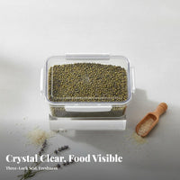 Moisture-Proof Stackable Grain Container Large Capacity Stackable Dry Food Canister Locking Lids for Countertop