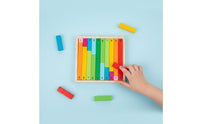 Hands-On Learning Wooden Fraction Strips Color Recognition Colored Counting Sticks Montessori Math Game for Preschoolers, Kindergarteners, Toddlers, Classroom, Homeschool, Playroom