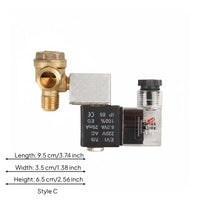 Oil-Non-Oil Compatible Male Threaded Compressor Valve Direct Replacement Air Compressor Solenoid Valve Quiet Operation Easy to Install