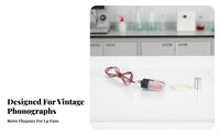3-Wire Turntable Pickup Head Retro Design Crystal Tonearm Tip Record Player Turntable Pickup Component Easy Installation LP Vinyl Record Player