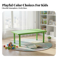 Adjustable Height children's Table Set Wipe-Clean Surface children's Table and Chair Set Sturdy Construction Rectangular Study Desk for Kids