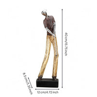 Golfer Figurine Dark Foundation Tabletop Golfer Contemporary Home Decor for Golfers, Office Display