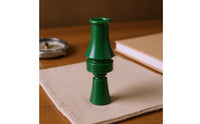 Flared Mouthpiece Duck Call Whistle Tapered Body Mallard Call Whistle Green Gear 11 Cm for Hunters