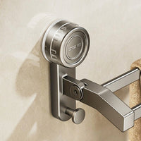 Sink Metal Towel Bar, Rotating Wall Mount Rack for Small Space Students, Damage Suction Cup Installation for Bathroom, Drying Storage Solution
