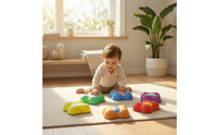 6 Pieces Stepping Stone with Textured Insert Non-Slip Toy Low-Height