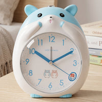Cute Animal Alarm Clock Cartoon Bedside Alarm Clock Non-Ticking Silent for Children, Toddlers, Students, Nightstand, Bedroom, Desk