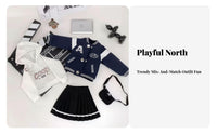 1/4 Scale Doll Outfit Streetwear Design BJD Doll Outfit Layered Look BJD Jacket Set