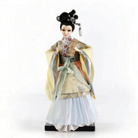 Chinese Opera Figurine Cultural Figurine with Display Base Detailed Traditional Chinese Doll for Desk, Shelf