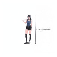 Street Style Female Figurine Detailed Miniature Female Figure Model Realistic Miniature Statue for Diorama