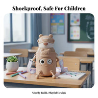 550 Ml Drop-Resistant Insulated Child S Water Bottle Leakproof Child S Insulated Straw Cup Safe for Girls, Toddlers, School, Travel