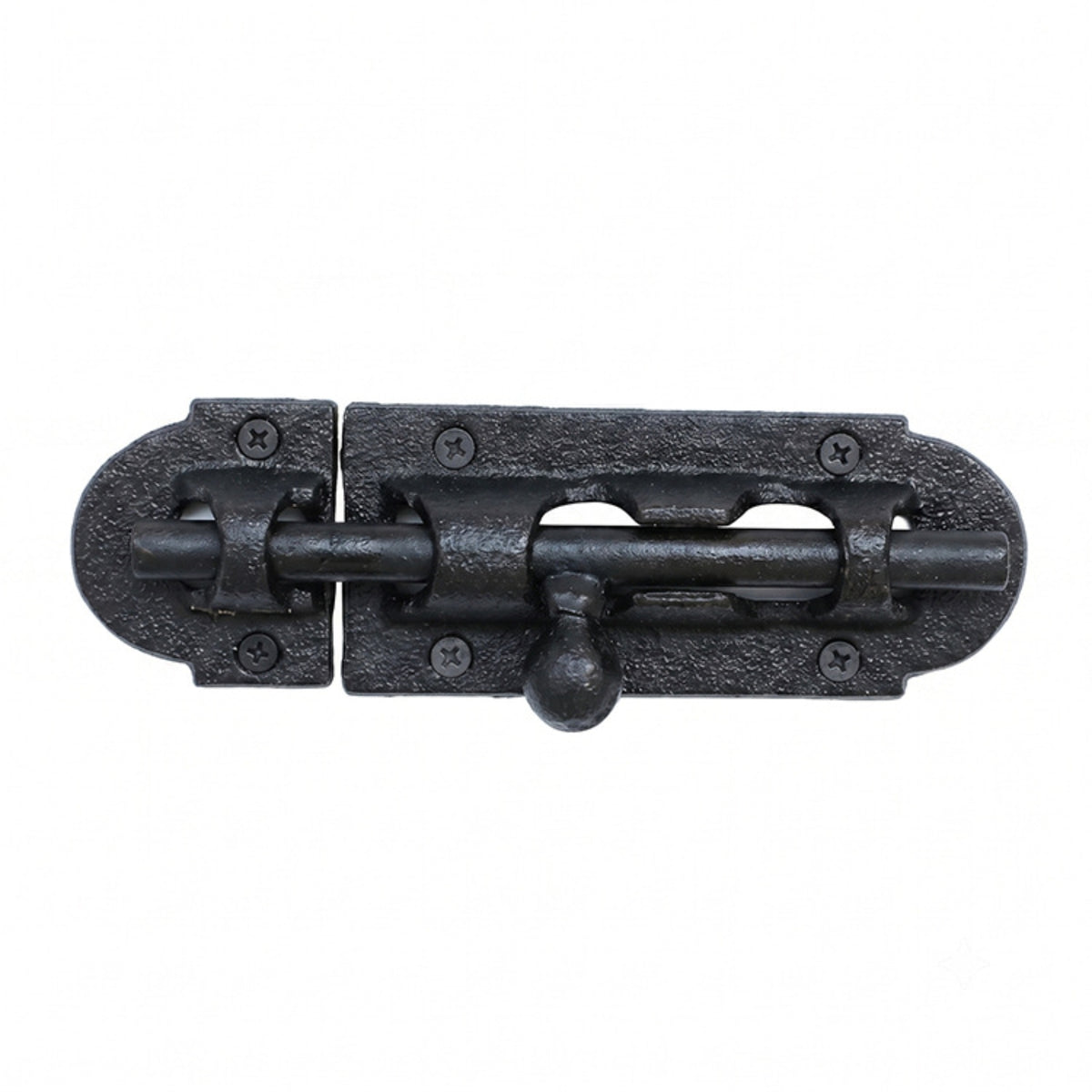 Sliding Bolt Latch Cast Iron Sliding Latch with Strike Plate Rustic for Homeowners