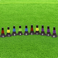 10 Pieces Basketball Cone Numbered Agility Training Cones Flared Cone with Anti-Slip Band for Athletes, Coaches, Soccer Practice