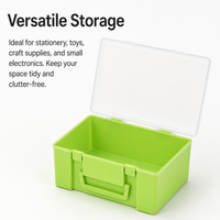 45L Storage Containers, Portable Stackable Organizer Box with Lid, Large PP Multi-Purpose Storage for Car, Home & Craft Supplies