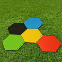 Hexagonal Training Mat Molded Floor Spot Markers  Low-Level Pad-Profile Training Gear for Athletes, Home Workouts