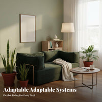 Foldable Design Fold-extendable Double Loveseat two-in-solePurpose Sleeper Sofa Vintage design aesthetic transformable Couch Space-Saving for Apartment Dwellers, Students, Small Spaces, Living Room, Lounge Area, Home Office