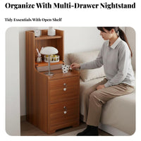 Space-Saving Design Narrow Bedside Locker Lockable Top Drawer Narrow Storage Cabinet Slim contour Nightstand Modern design for Apartment Dwellers, Students, Homeowners, Small Spaces, Dorm Room