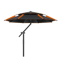 Cantilever Patio Umbrella Black Canopy Rotating Patio Umbrella Foldable 360° Rotation
