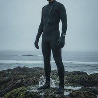 3mm One-Piece Wetsuit with Front Zipper Full-Body Wetsuit with Front Zipper Long-Sleeve Diving Suit Close-Fitting for Snorkelers, Surfers, Divers, Snorkeling, Surfing, Swimming