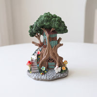 Fairy Garden Tree House Tree-House Figurine Decorative Fairy Garden Ornament for Gardeners, Patio, Planter