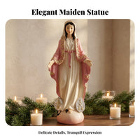 Carved Hand-Painted Figurine Tabletop Figurine Decorative Robed Figure for Desktop Display