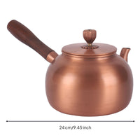 Copper Teapot Handmade Teapot with Wooden Handle Handcrafted Cookware