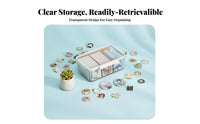 Clear badge Storage Container Transparent Clear-Lid Collectible Case debrisresistant
