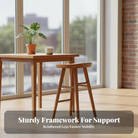 Nordic Design Backless Round Bar Stool Minimalist Design Counter Chair Stable Widened Base Seating Furniture Floor Protection Loop for Cafe Owners, Homeowners, Adults, Pub, Kitchen Island, Living Room, Office