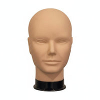 Male Practice Head Smooth Surface Bald Practice Head Professional Beauty Supply for Cosplayers