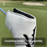 Tiger Pattern Golf Club Cover Scratch Protection PU Leather Putter Cover Sturdy Putter Headcover for Men, Women, Storage, Travel, Driving Range