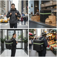 Food Delivery Backpack Sturdy Insulated Food Delivery Backpack Pizza Takeout Bag Hands-Unrestricted Water Resistant for Couriers