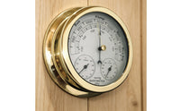 3 in 1 Meteorological Instrument Polished Round Thermometer Hygrometer Pointer Indicators Weather Prediction Meter