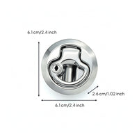 Round RV Compartment Lock with Recessed Grip Zinc Alloy Pull Handle Lock Replacement Baggage Door Latch Heavy-Duty for Recreational Vehicle Builders