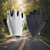 Touchscreen-Compatible Short-Finger Cycling Gloves Padded Half-Finger Bike Gloves Anti-Slip Breathable for Cyclists, Road Riders, Outdoor Training
