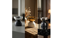 Marble Candle Holder Compact Sculptural Candle Holder Decorative Decor for Table Styling