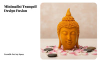 Creative Design Thai Buddha Head Ornament Tasteful Gift Buddha Head Sculpture Modern Design for Desktop, Living Room, Meditation Studio