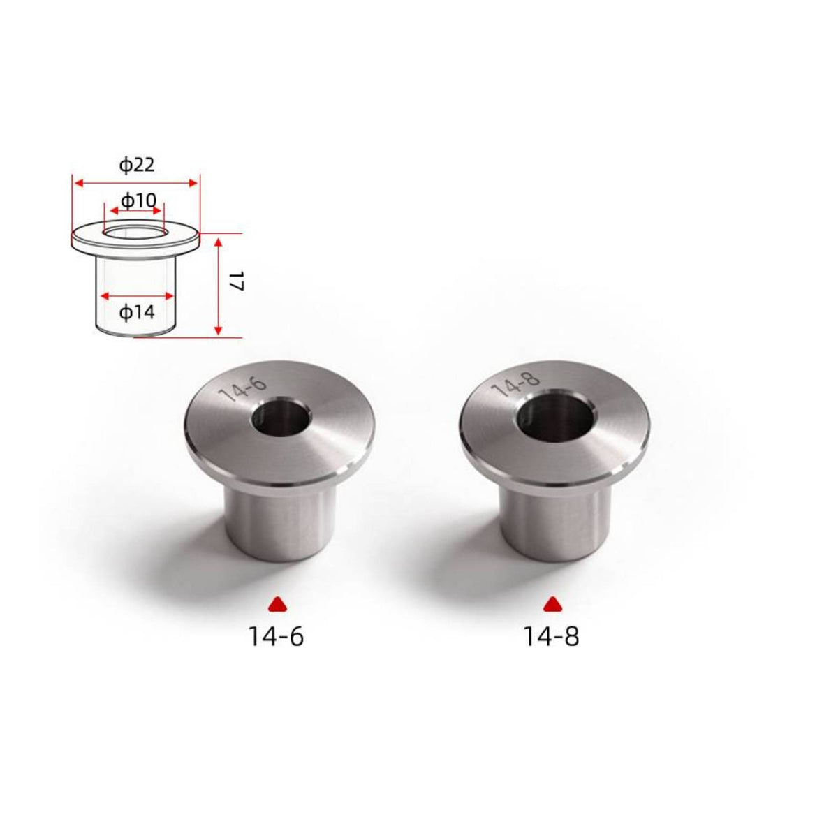 2 Pieces Drilling Guide Sleeve Aluminum Alloy Drill Guide Bushing Jig Bushing with Flange Knurled Hardware Machined