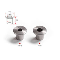 2 Pieces Drilling Guide Sleeve Aluminum Alloy Drill Guide Bushing Jig Bushing with Flange Knurled Hardware Machined