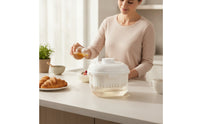 Food-Grade Yogurt Strainer with Spring Transparent Greek Yogurt Strainer See-Through Whey Separator with Mesh Filter Compact for Home Cooks, Countertop