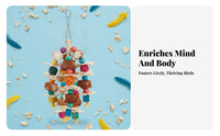 Pet Accessories Hanging Bird Gnaw Toy Physically Active Woven Bird Gnaw Toy Mentally Stimulating for Birds