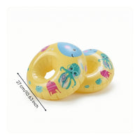 Waterproof Arm Bands with Sea Creature Motif Easy to Inflate Inflatable Arm Rings Portable Swim Rings Compact for Toddlers